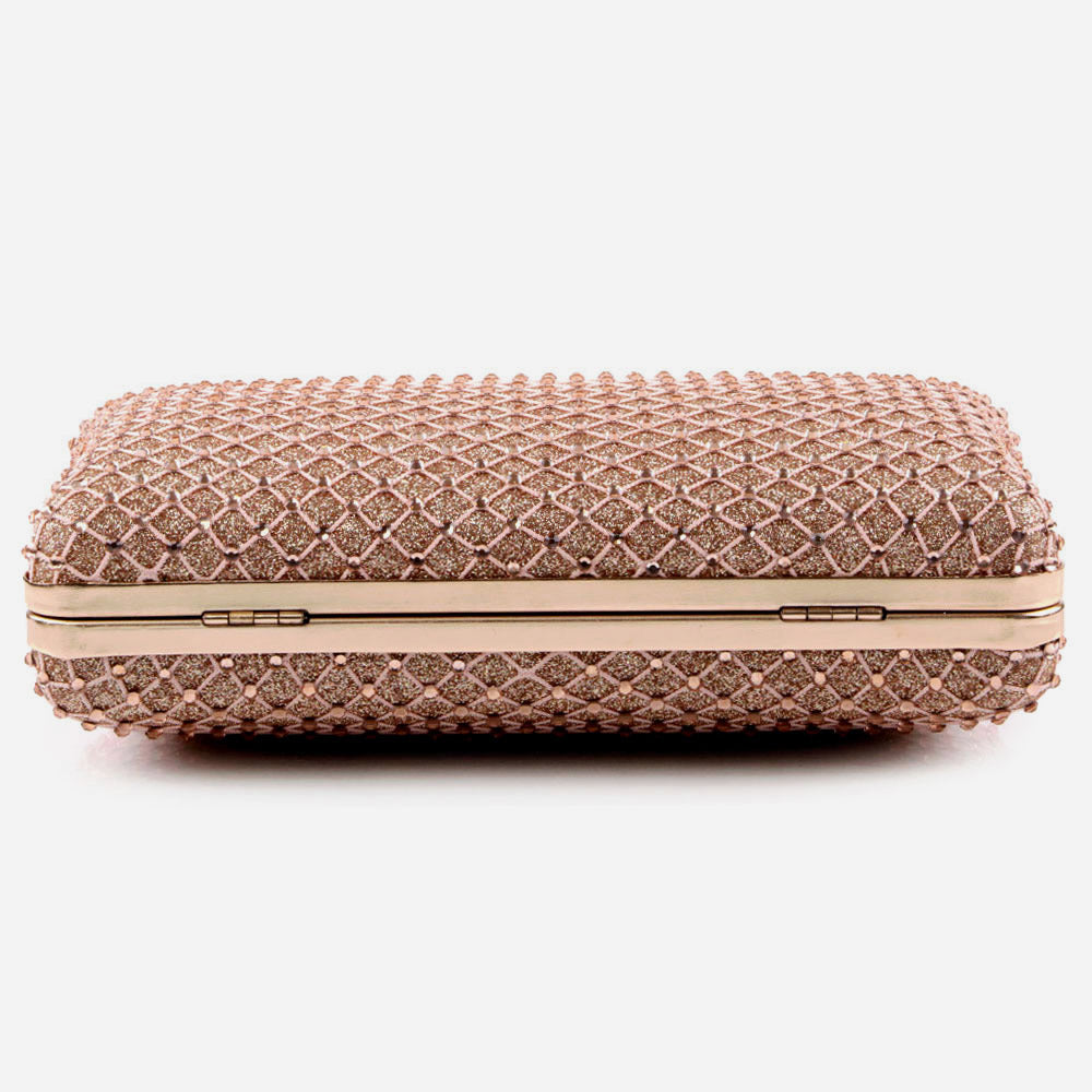 Ladies Evening Clutch Bag Hard Case Shimmery Wedding Handbag Prom Purse Shimmery Hard Case Party Bags Birthday Gifts for Her