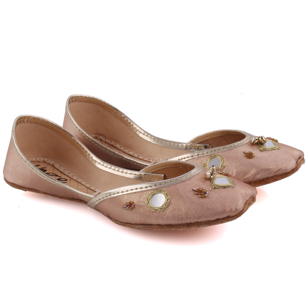 Girls ‘Aurora’ Sheen Khussa Slippers
