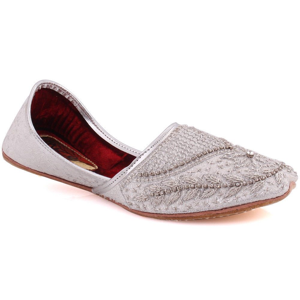 Men “DAMON” Indian Tila Designed Stone Jamawar Decorated Khussa