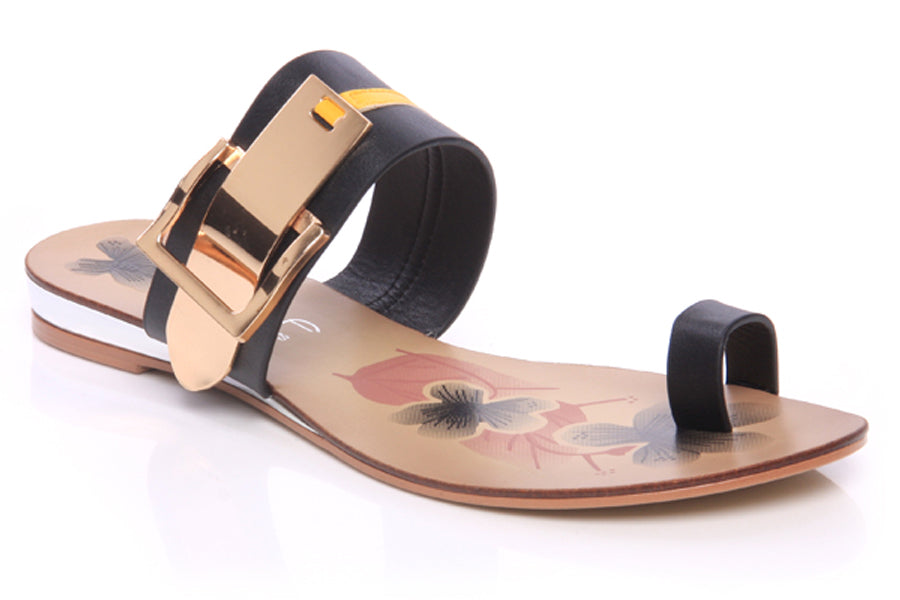 Womens 'Janiya' Casual Flat Toe Post Slipper