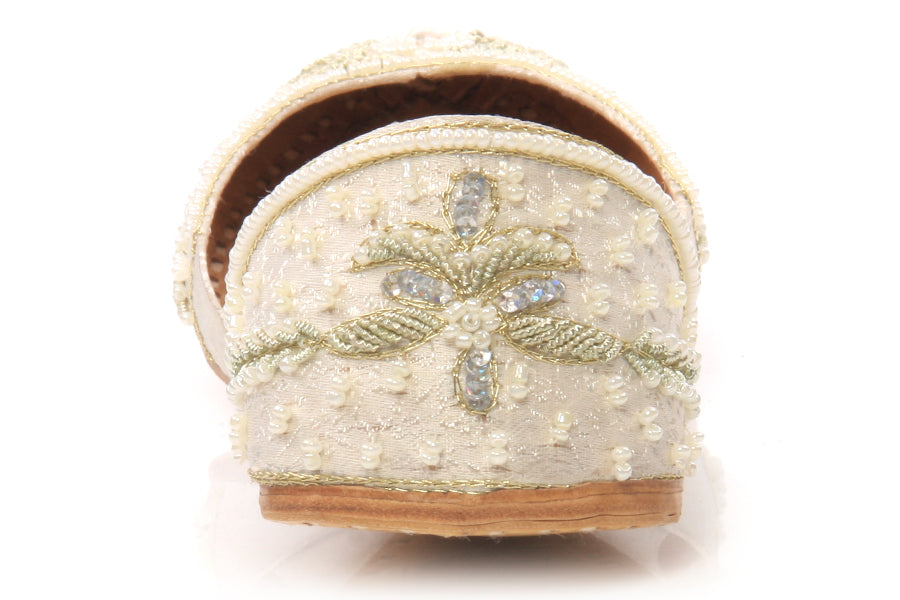 Womens Beaded Leather Khussa