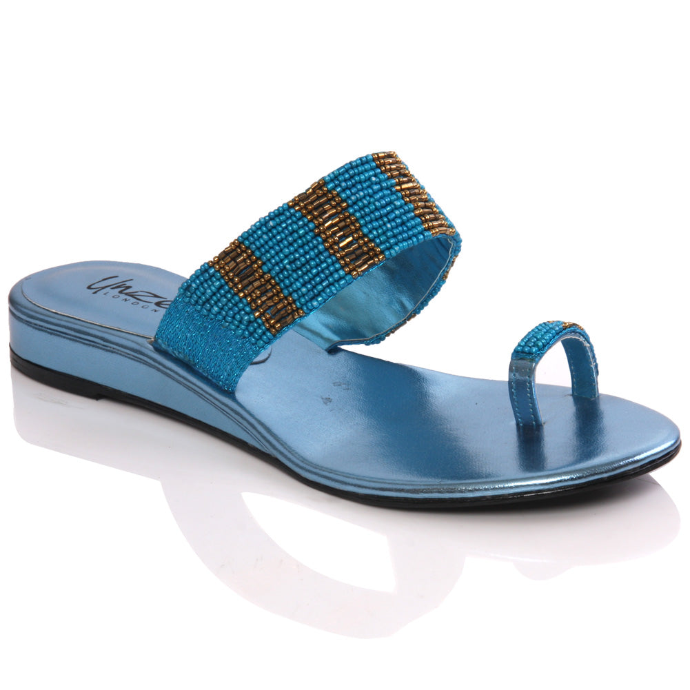Womens 'Ilona' Comfortable Flat Toe Post Slipper