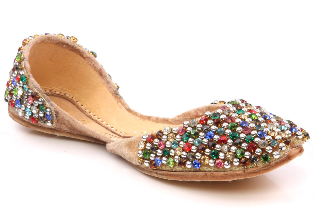 Womens Multi Color Flat Pumps