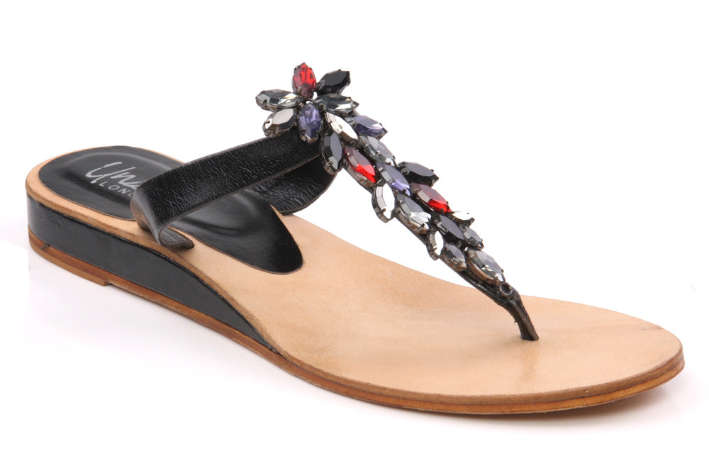 Womens Evening 'Kat' Flat Thong Slippers
