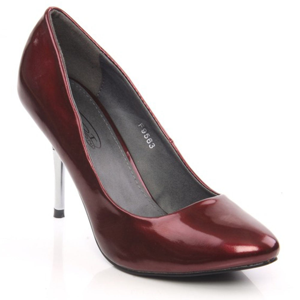 Women High Heel Slip On Court Shoes With Stilleto Heel
