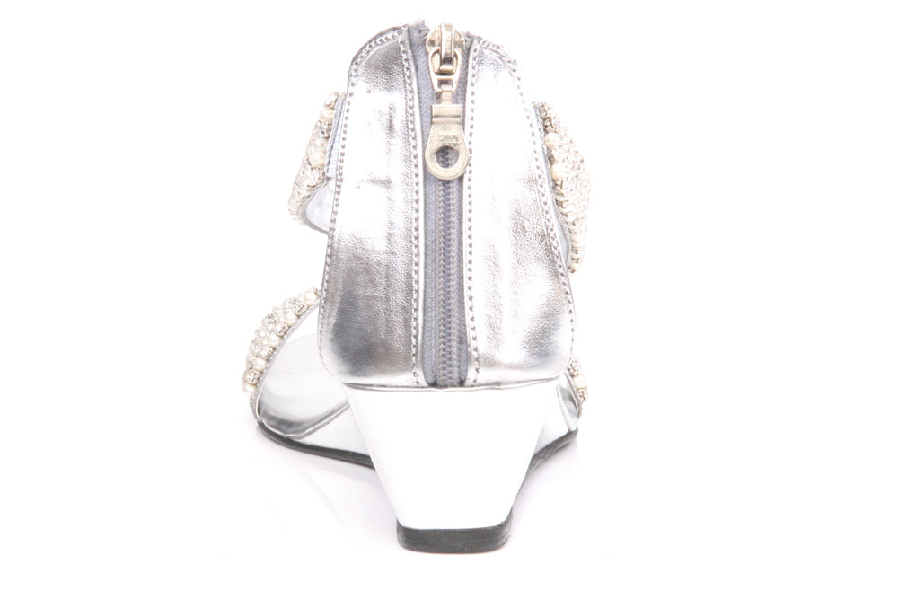 Womens Embellished 'Celine' T Strap Sandals