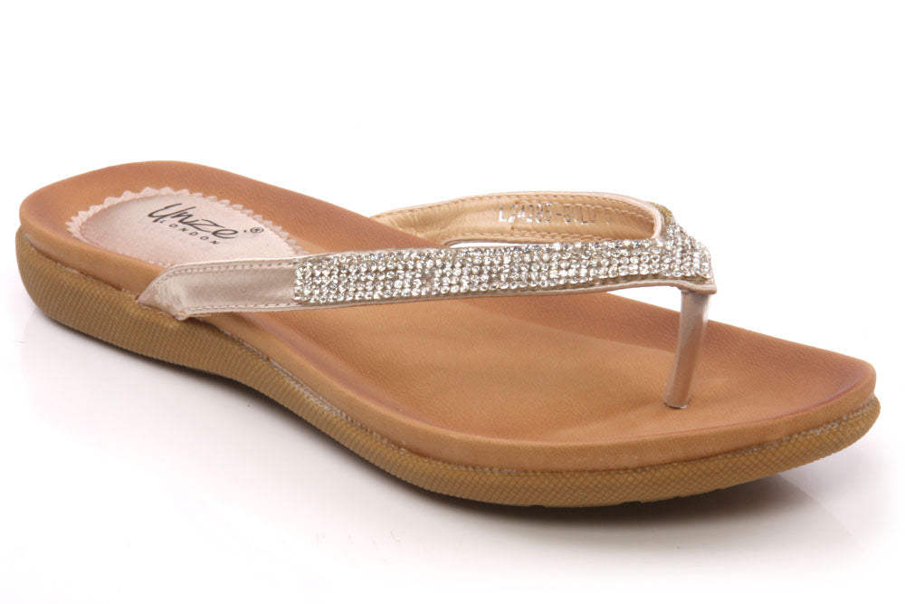 Womens 'Antonia' Flat Thong Slippers