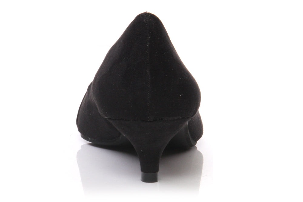 Womens Pointy Toe 'Sasha' Kitten Heel Pumps