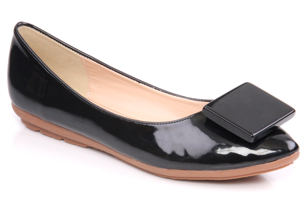 Womens Fashion Flat Pumps with Bow