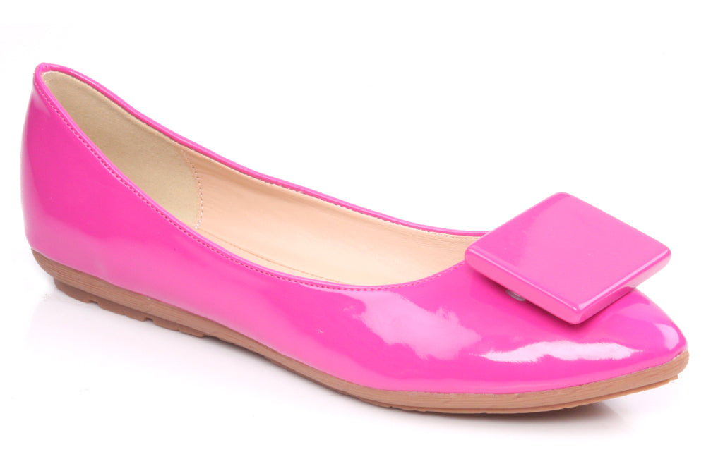 Womens Fashion Flat Pumps with Bow