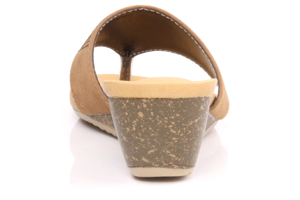 Women Thong 'Neen' Slippers Casual Wedge Heel