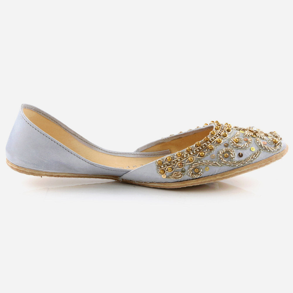 Women Ladies Decorated Summer Shoes Mojaris Traditional Indian Wedding Bridal Slip Ons Evening Party Handmade Leather Khussa Pumps Shoes