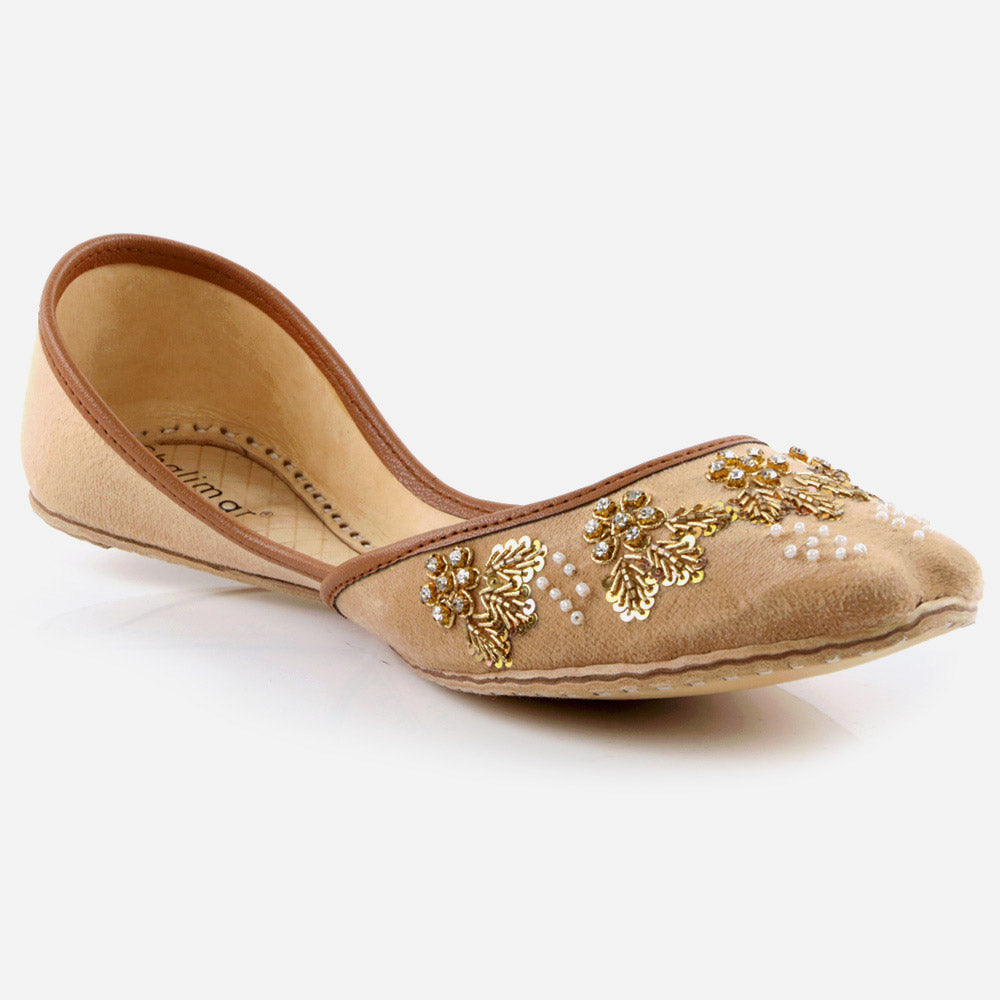 Women Ladies Handcrafted Decorated Traditional Indian Wedding Bridal Slip Ons Evening Party Handmade Leather Khussa Pumps Shoes