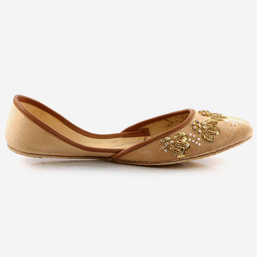 Women Ladies Handcrafted Decorated Traditional Indian Wedding Bridal Slip Ons Evening Party Handmade Leather Khussa Pumps Shoes