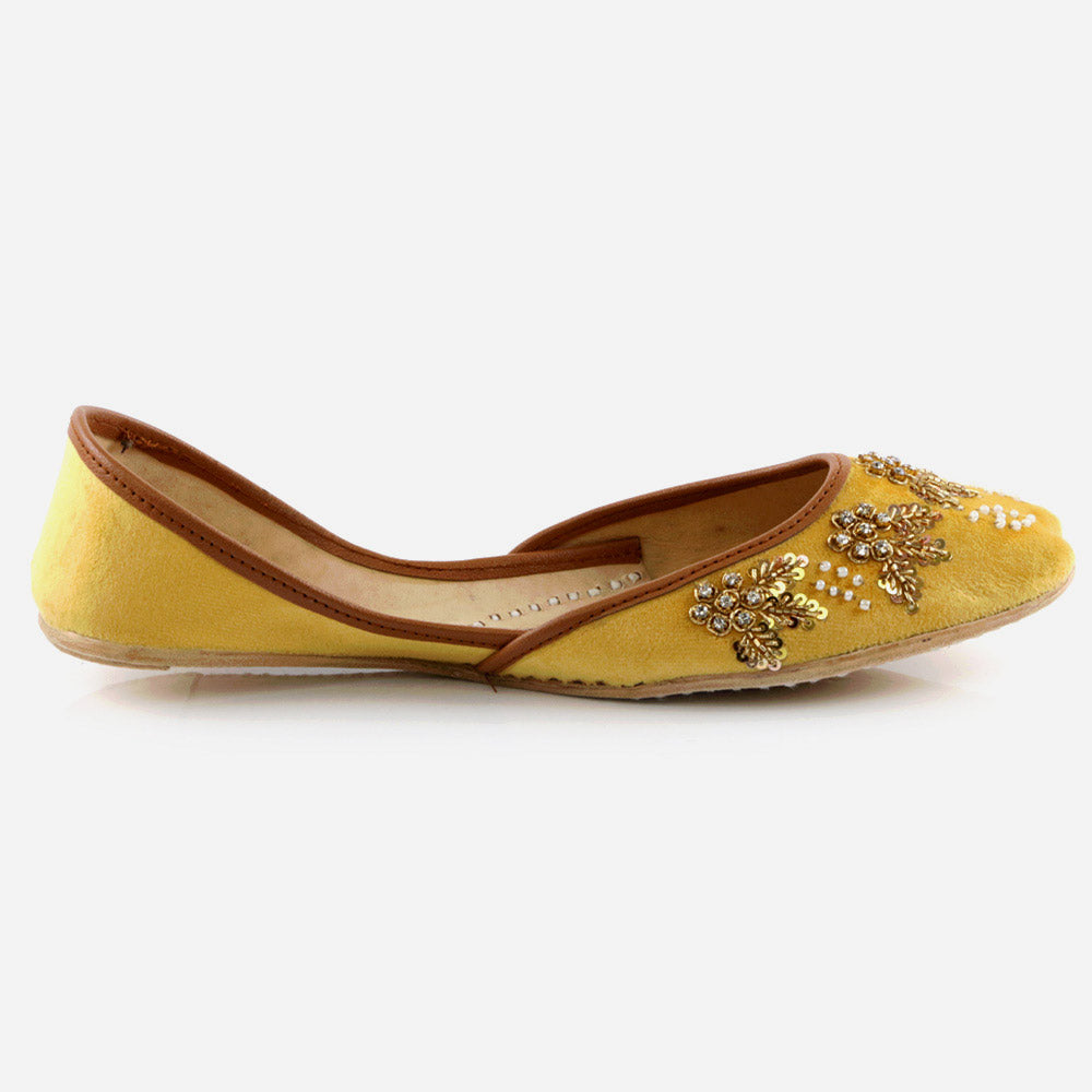 Women Ladies Handcrafted Decorated Traditional Indian Wedding Bridal Slip Ons Evening Party Handmade Leather Khussa Pumps Shoes
