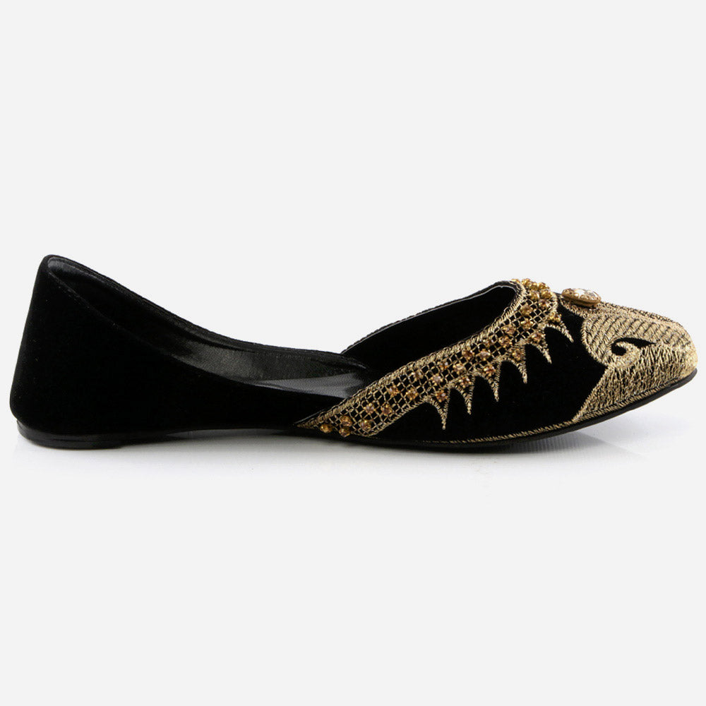 Women Ladies Beads Decorated Ethnic Jotis Mojaris Traditional Indian Slip Ons Evening Party Handmade Leather Khussa Pumps Shoes