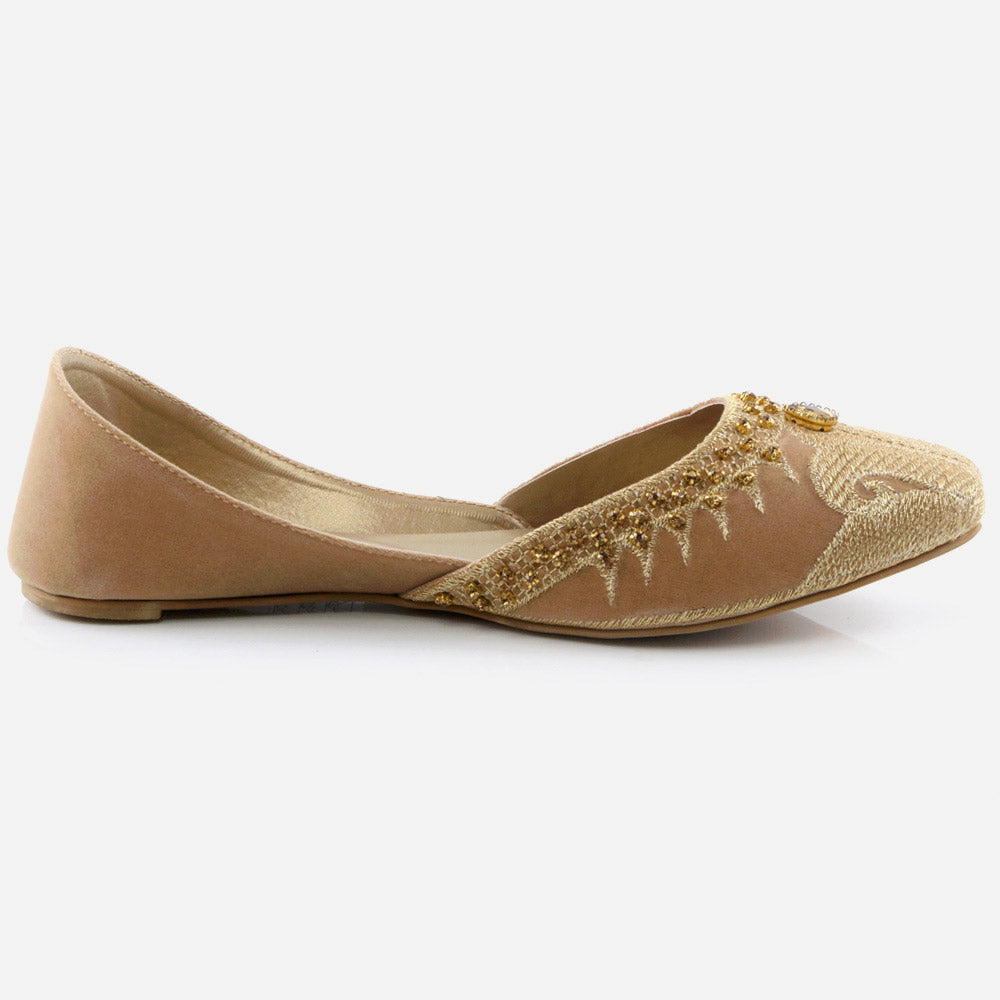 Women Ladies Beads Decorated Ethnic Jotis Mojaris Traditional Indian Slip Ons Evening Party Handmade Leather Khussa Pumps Shoes