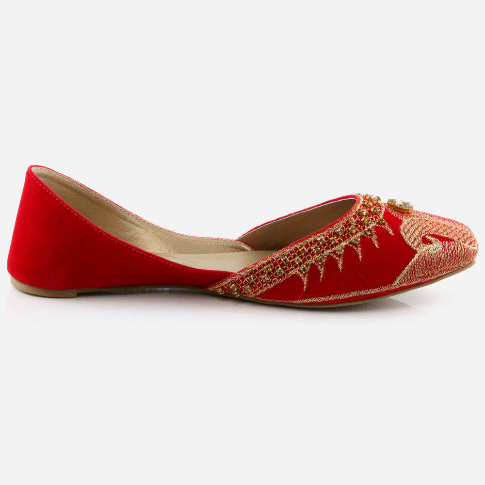 Women Ladies Beads Decorated Ethnic Jotis Mojaris Traditional Indian Slip Ons Evening Party Handmade Leather Khussa Pumps Shoes