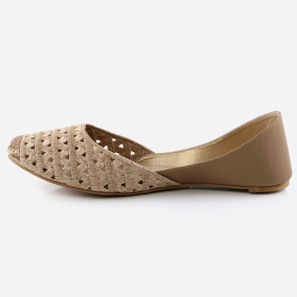 Women Ladies Sequins Decoration Ethnic Jotis Mojaris Traditional Indian Slip Ons Evening Party Handmade Leather Khussa Pumps Shoes